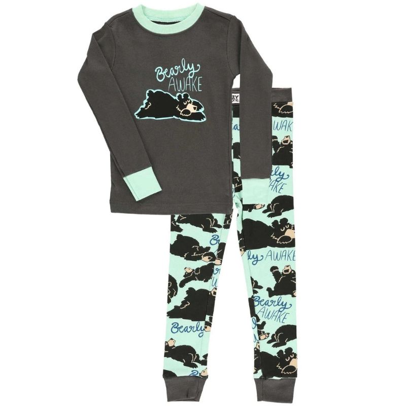 Bearly Awake Grey PJ Set